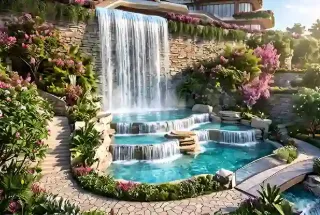 Waterfall at HOABL Blue Zone Mumbai